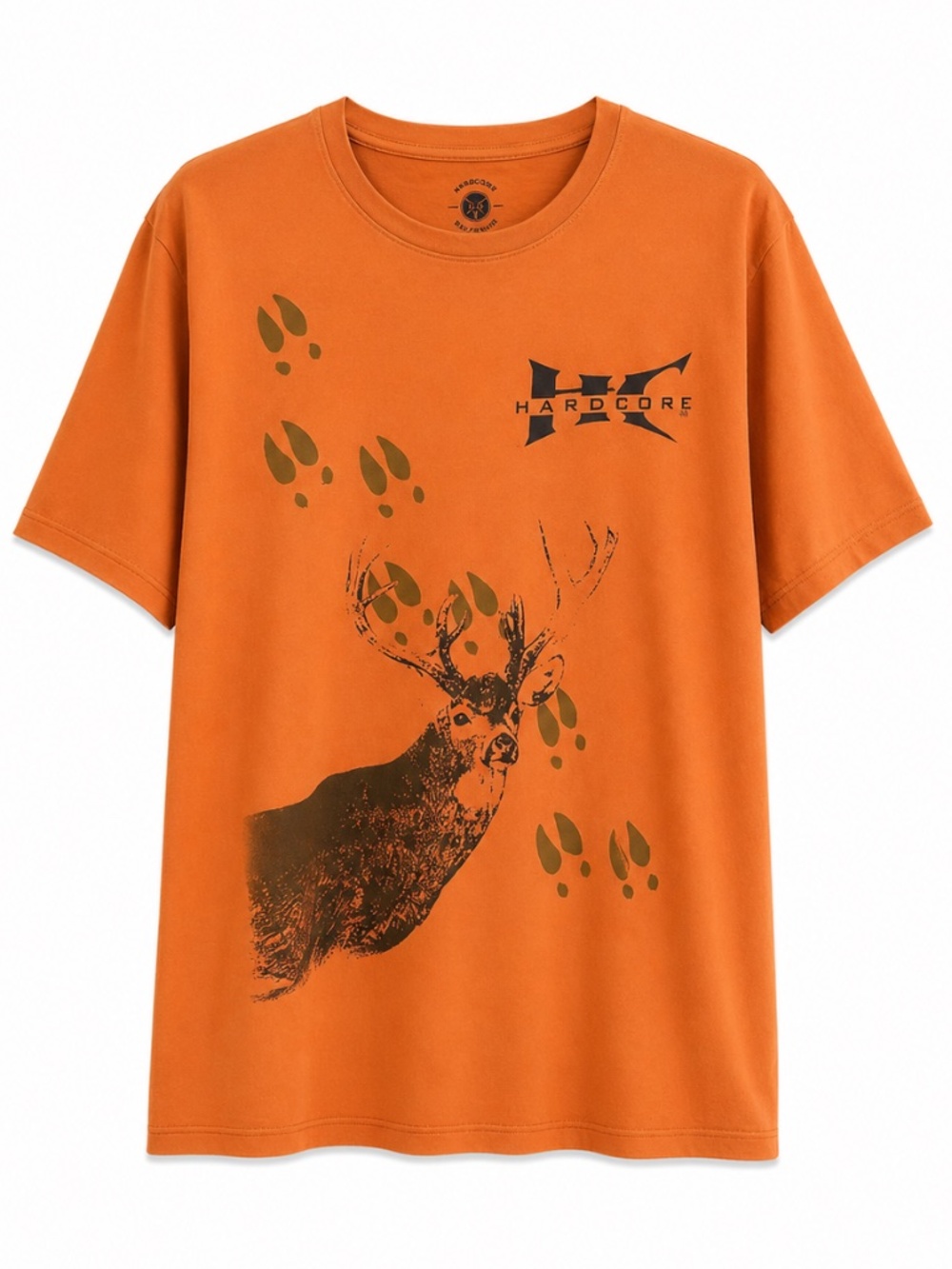 Vintage Hardcore Orange Deer Hunting Graphic T-Shirt – Size XL GUC